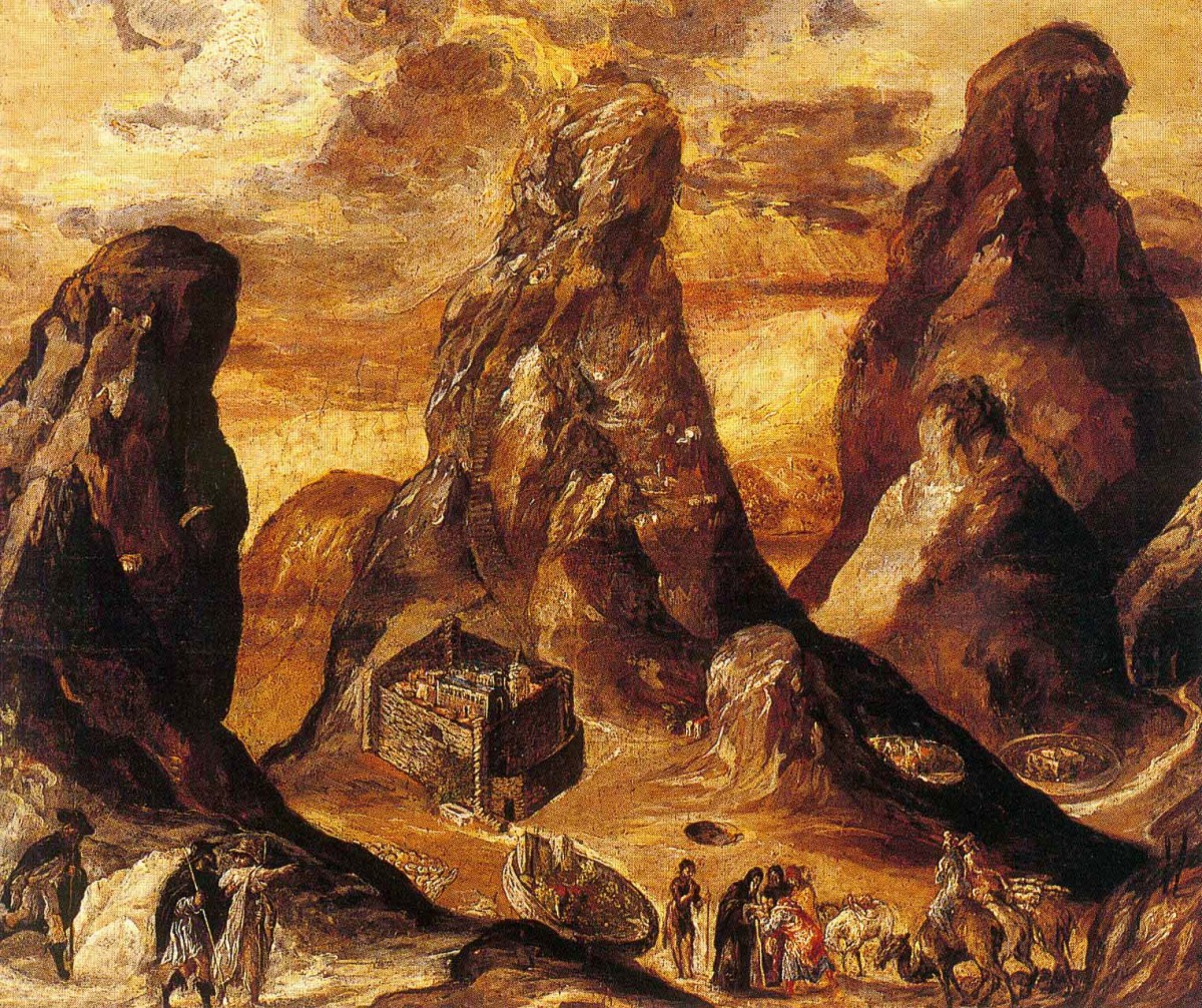 El Greco, View of the Mount Sinai and the Monastery of St Catherine, 1570. Historical Museum of Crete.